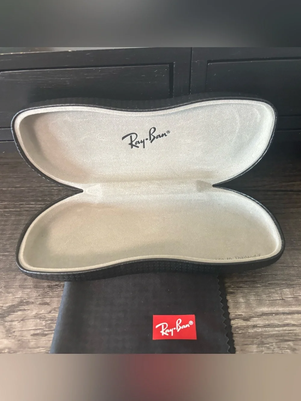 Ray-Ban Texturex Sunglasses Case with Signature Cleaning Cloth